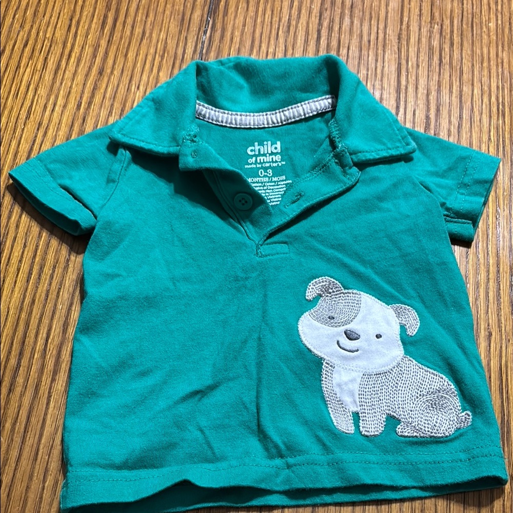 Child of Mine Teal Puppy Shirt